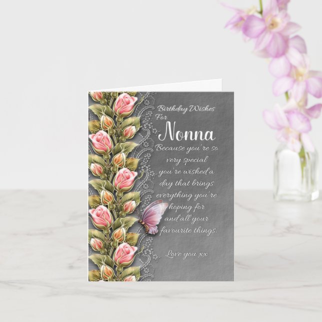 Carte de voeux pour l'anniversaire de Nonna (Orchidée)