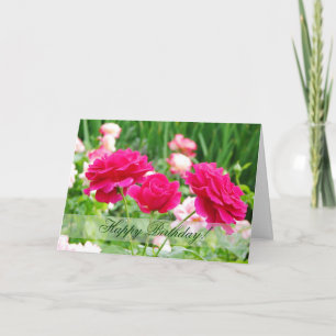 Carte de voeux pour l'anniversaire de Red Roses