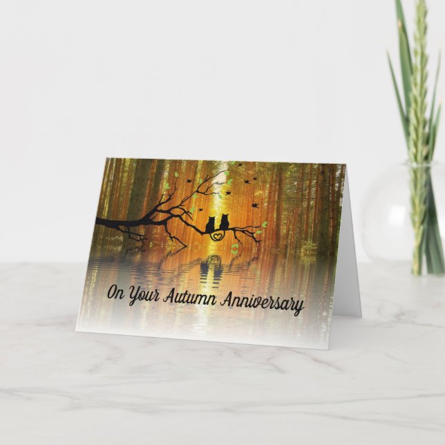 Carte de voeux pour l'anniversaire des chats d'aut (Devant)