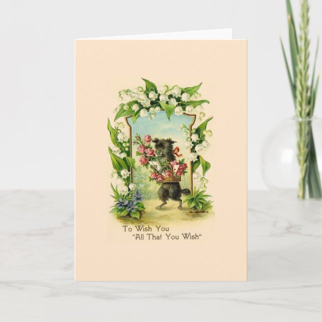 Carte de voeux pour l'anniversaire des chiots vint (Devant)