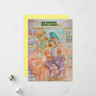 Carte de voeux pour l'anniversaire des frères
