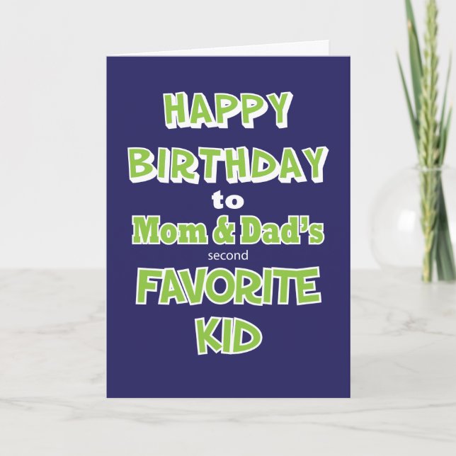 Carte de voeux pour l'anniversaire des frères et s (Devant)
