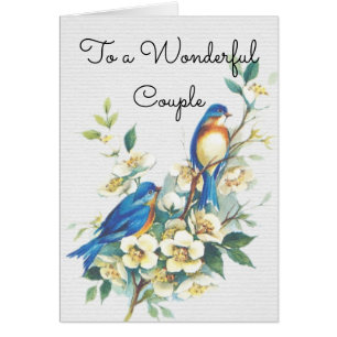 Carte de voeux pour l'anniversaire des oiseaux ble