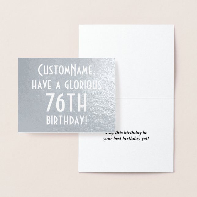 Carte de voeux pour l'anniversaire du 76e annivers (Affichage)