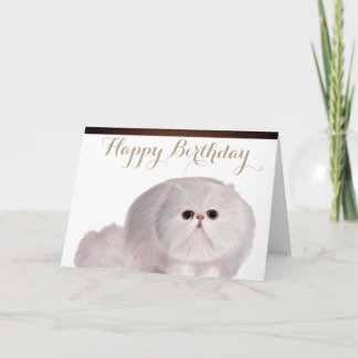 Carte de voeux pour l'anniversaire du chat mignonn