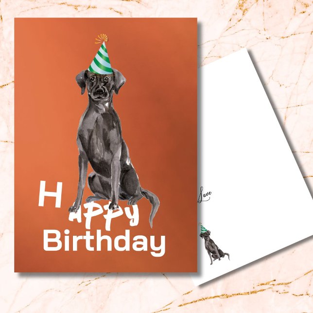 Carte de voeux pour l'anniversaire du chien du Lab (Créateur téléchargé)