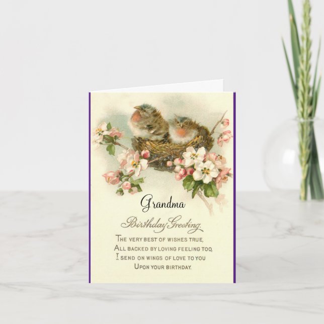 Carte de voeux pour l'anniversaire du nid (Devant)
