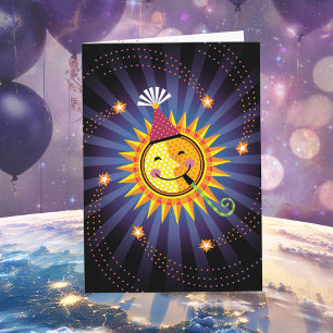 Carte de voeux pour l'anniversaire du soleil