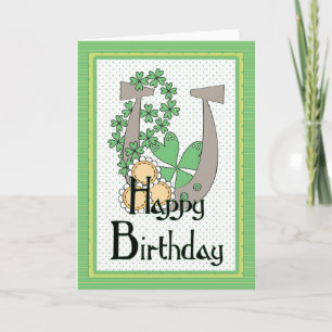 Carte de voeux pour l'anniversaire irlandais Lucky