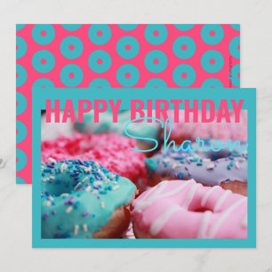 Carte de voeux pour l'anniversaire Turquoise