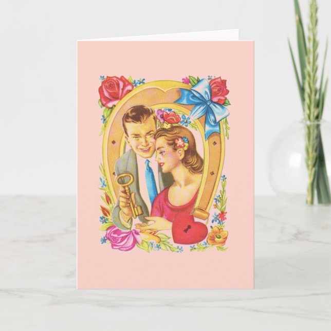 Carte de voeux pour l'anniversaire vintage (Devant)