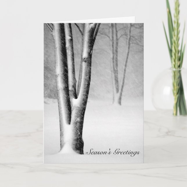 Carte de voeux pour l'arbre couvert de neige Blizz (Devant)