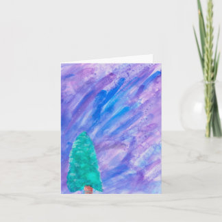 Carte de voeux pour l'arbre d'hiver