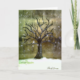 Carte de voeux pour l'arbre d'hiver