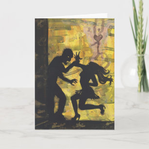 Carte de voeux pour l'art de la silhouette sombre 