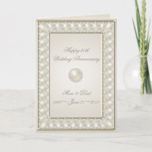Carte de voeux pour le 30e anniversaire du Mariage