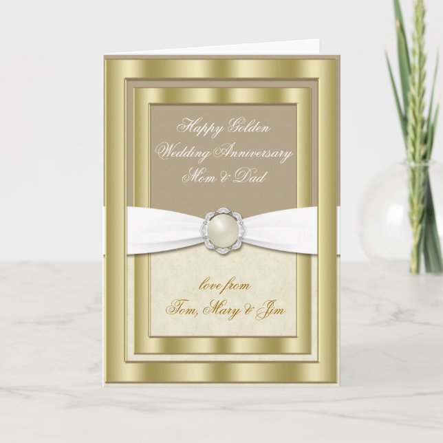 Carte de voeux pour le 50e anniversaire du Mariage (Devant)