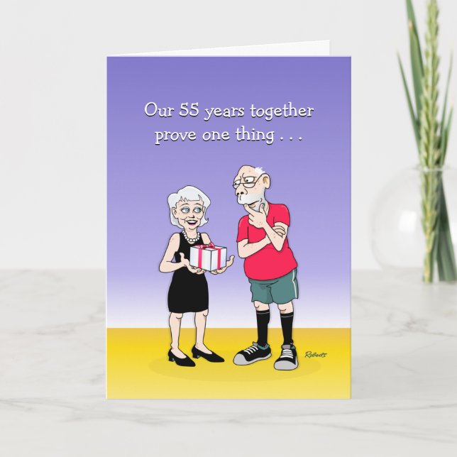 Carte de voeux pour le 55e anniversaire du Mariage (Devant)