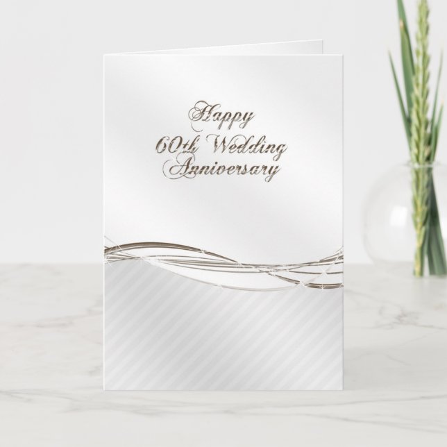 Carte de voeux pour le 60e anniversaire du Mariage (Devant)