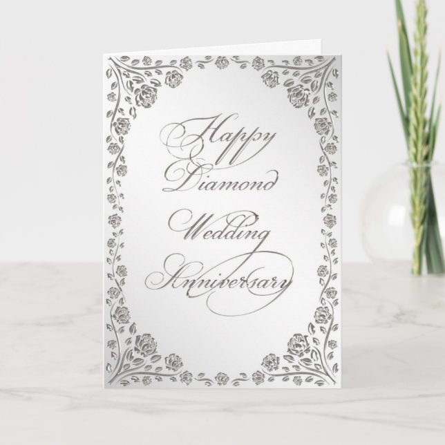 Carte de voeux pour le 60e anniversaire du Mariage (Devant)