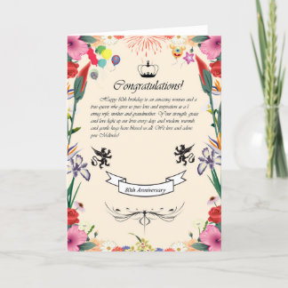 Carte de voeux pour le 80e anniversaire de Melinda