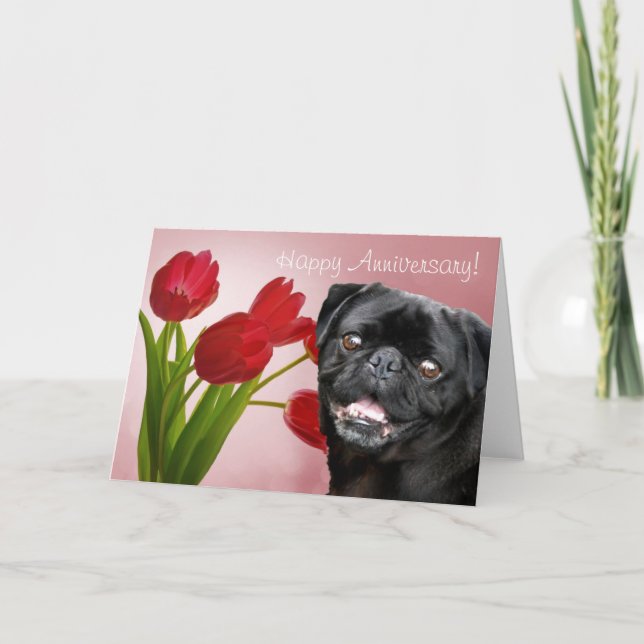 Carte de voeux pour le Carlin du Joyeux anniversai (Devant)