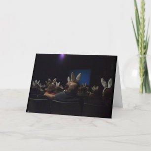 Carte de voeux pour le cinéma de lapin