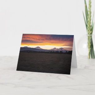Carte de voeux pour le coucher de soleil trois soe