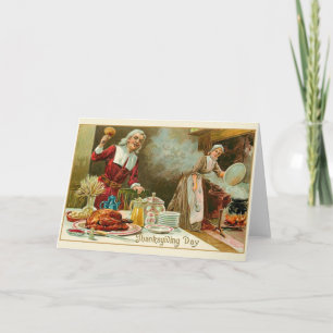 Carte de voeux pour le dîner de Thanksgiving vinta