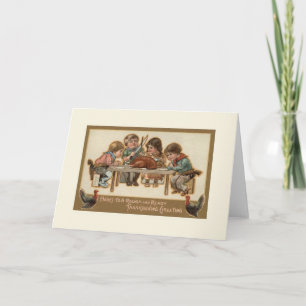Carte de voeux pour le dîner de Thanksgiving vinta