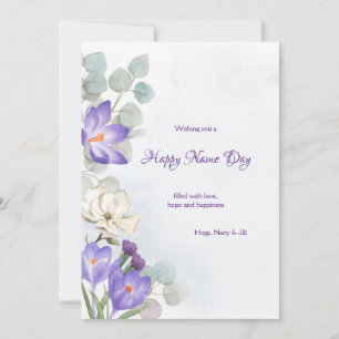 Carte de voeux pour le jour du Crocus Spring
