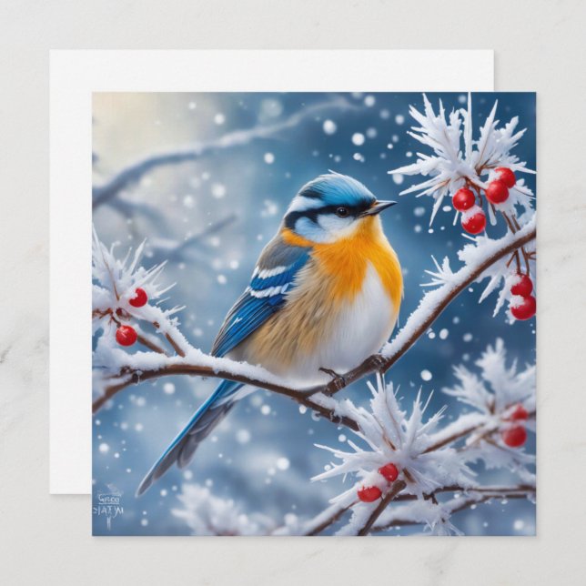 Carte de vœux pour le Nouvel An (Devant / Derrière)