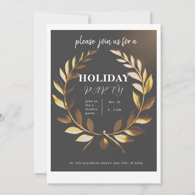 Carte de voeux pour le Nouvel An, carte d'invitati (Devant)