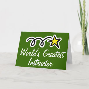 Carte de voeux pour le plus grand instructeur du