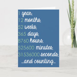 Carte de voeux pour le premier anniversaire