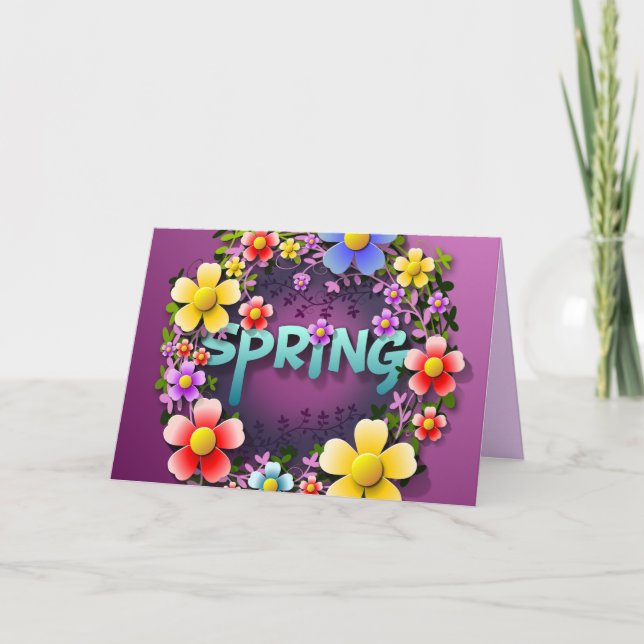 Carte de voeux pour le printemps (Devant)