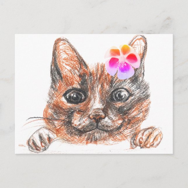 Carte de voeux pour le printemps du chat (Devant)