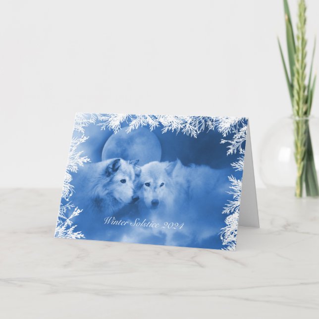 Carte de vœux pour le solstice d'hiver 2024 avec d (Devant)