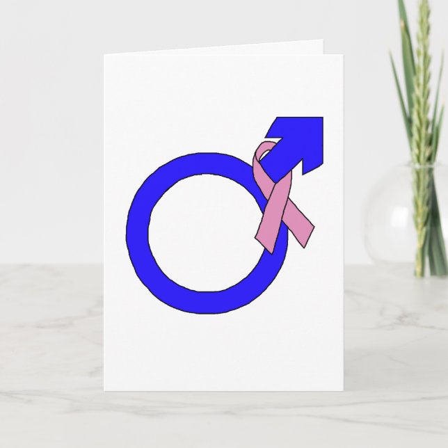 Carte de voeux pour le soutien du cancer du sein m (Devant)