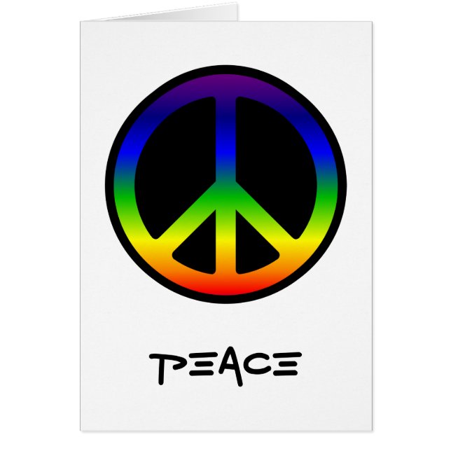 Carte de voeux pour le symbole de paix Gradient ar (Devant)