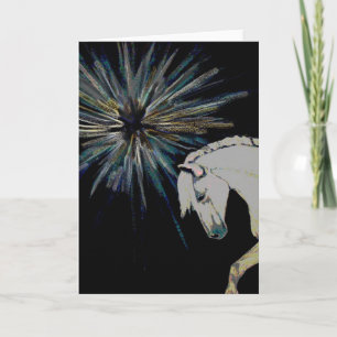 Carte de voeux pour le vol à cheval