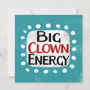 Carte de voeux pour l'énergie clown