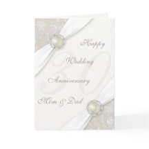 Carte de voeux pour les 30 ans de mariage en damas