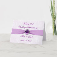 Carte de vœux pour les 33 ans de mariage Damask