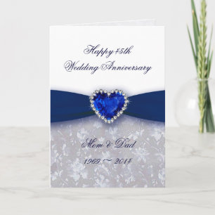 Carte de vœux pour les 45 ans de mariage en style 