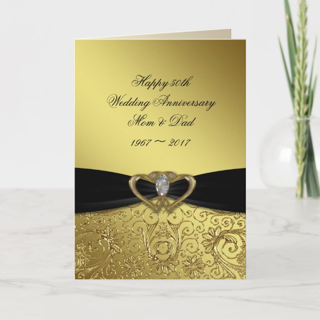 Carte de vœux pour les 50 ans de mariage (Devant)
