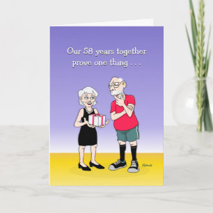 Carte de vœux pour les 58 ans de mariage