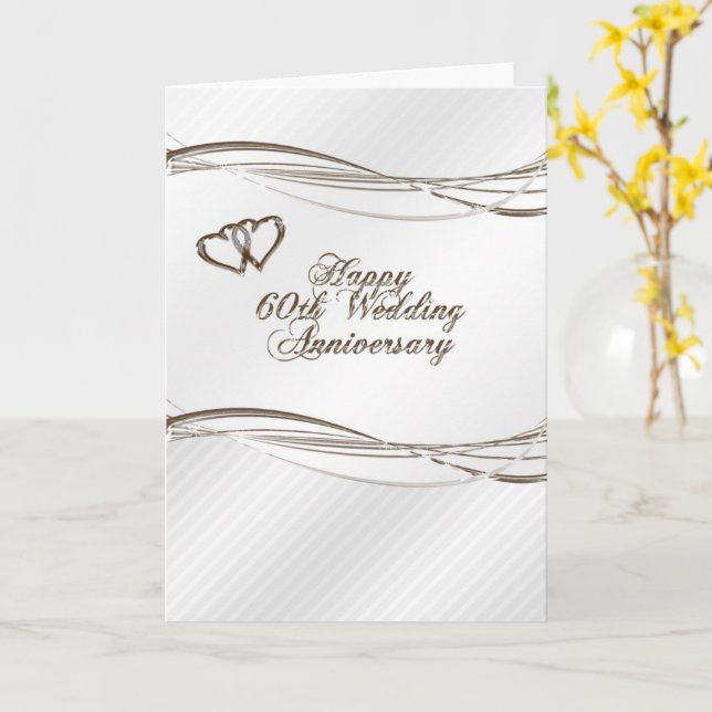 Carte de vœux pour les 60 ans de mariage (Fleur jaune)