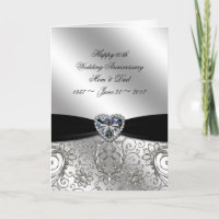 Carte de vœux pour les 60 ans de mariage diamant