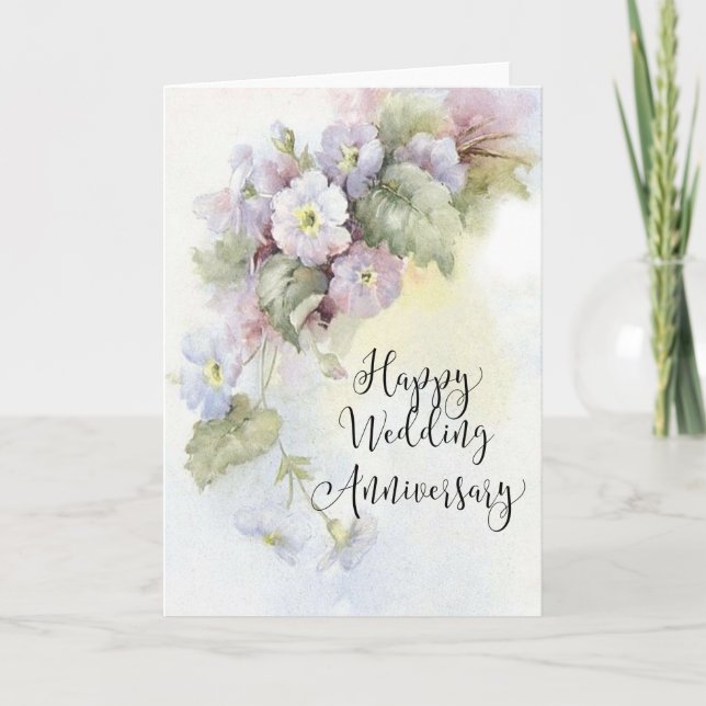 Carte de voeux pour les anniversaires Mariages (Devant)